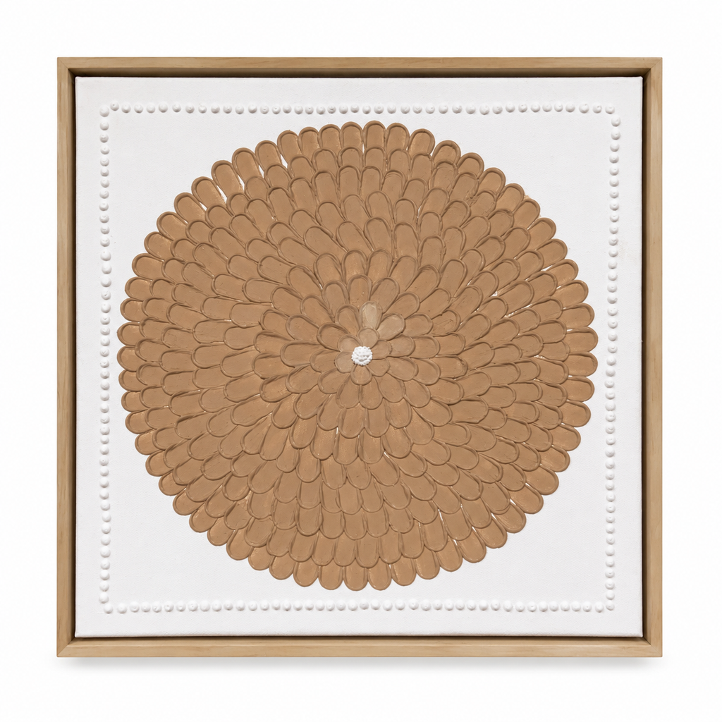 Circle Earth 30x30cm – framed on white background