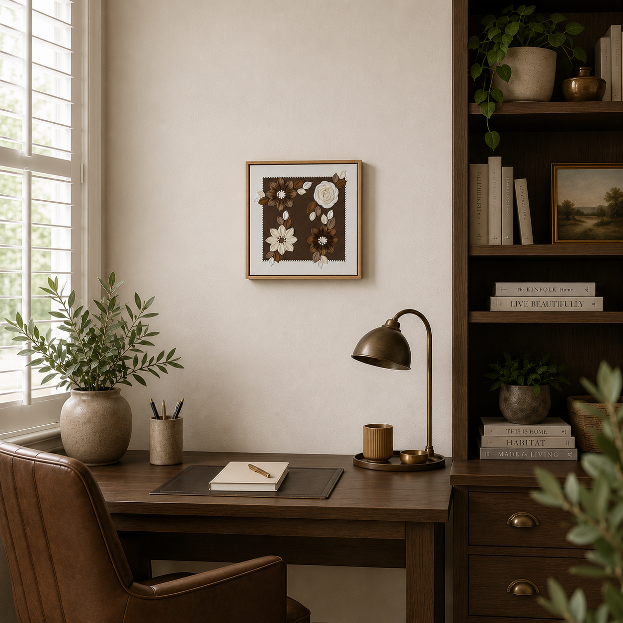 Earthy Flowers Square