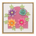 Pink Flowers Arch 30x30cm – framed on white background