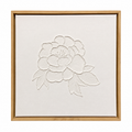 White Rose original textured artwork 30x30cm by Julie Liu — framed