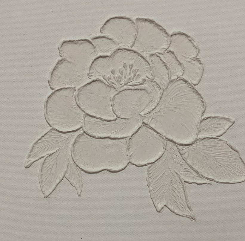 White Rose 30x30cm by Julie Liu — close up detail
