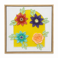 Yellow Flowers Arch 30x30cm – framed on white background